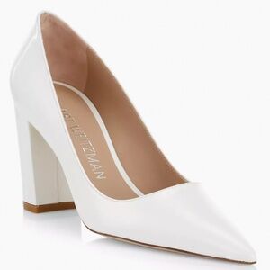 STUART WEITZMAN Gorgeous 85MM Classic Cream Block Pump Sz 7.5